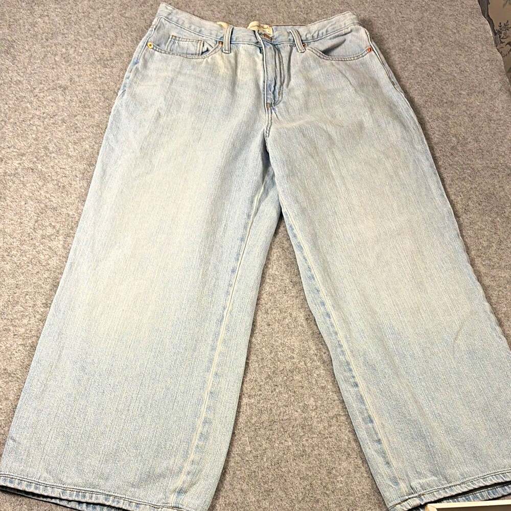 Universal Thread Women's Wide Leg Jeans Light Wash Relaxed Size 10